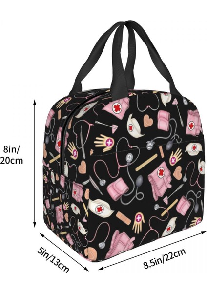 No.17 Tarzı 22X13X20CM Karikatür Hemşirelik Hemşire Yalıtımlı Yemek Çantası Kadınlar Için Taşınabilir Termal Soğutucu Bento Kutusu Çalışma Okulu Seyahat Gıda Çantaları (Yurt Dışından) fırsatları