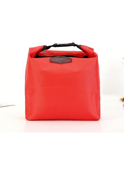 Kırmızı Stil Yalıtımlı Öğle Yemeği Çantası Naylon Su Geçirmez Öğle Yemeği Kutuları Tote Gıda Çantaları Termal Soğutucu Gıda Saklama Kutusu Gezi Gıda Taşıma Çantası (Yurt Dışından)