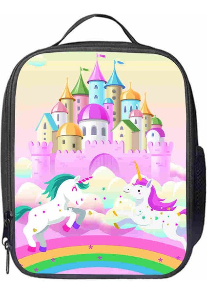 031LB26 Tarzı Unicorn Öğle Yemeği Çantası Özelleştirilmiş Siyah At Hayvan Anime Gençler Erkek Kız Çocuk Okul Termal Soğutucu Yalıtımlı Tote Kutu (Yurt Dışından) indirimleri