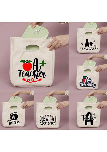 Q01066-TBBG-C Stili A + Öğretmen Baskı Öğle Yemeği Çanta Yalıtımlı Soğutucu Bento Kutusu Pou Seyahat Okul Taşınabilir Gıdalar Depolama Termal Çanta En Iyi Hediyeler (Yurt Dışından) modelleri