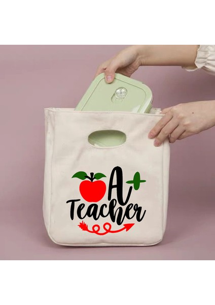 Q01066-TBBG-C Stili A + Öğretmen Baskı Öğle Yemeği Çanta Yalıtımlı Soğutucu Bento Kutusu Pou Seyahat Okul Taşınabilir Gıdalar Depolama Termal Çanta En Iyi Hediyeler (Yurt Dışından) fırsatları