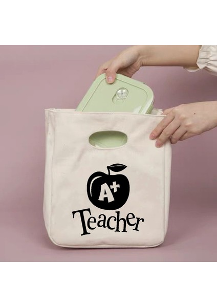 Q01066-TBBG-C Stili A + Öğretmen Baskı Öğle Yemeği Çanta Yalıtımlı Soğutucu Bento Kutusu Pou Seyahat Okul Taşınabilir Gıdalar Depolama Termal Çanta En Iyi Hediyeler (Yurt Dışından) indirimleri