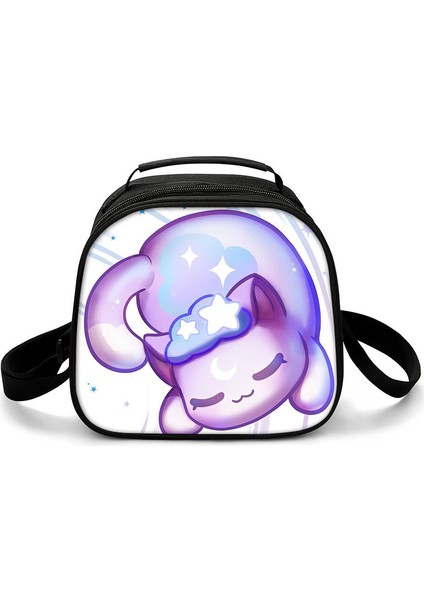 Mor Tarzı Harajuku Yenilik Serin Komik Aphmau 3D Baskılı Crossbody Çanta Yarım Daire Öğle Yemeği Kutusu Okul Gıda Öğle Yemeği Çantası Buz Torbaları (Yurt Dışından)