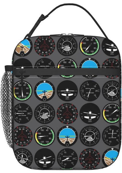 No.14 Tarzı Havacılık Uçak Uçuş Aletleri Yalıtımlı Öğle Yemeği Çantası Sızdırmaz Uçak Pilot Aviator Uçak Soğutucu Termal Öğle Yemeği Kutusu Ofis (Yurt Dışından) modelleri