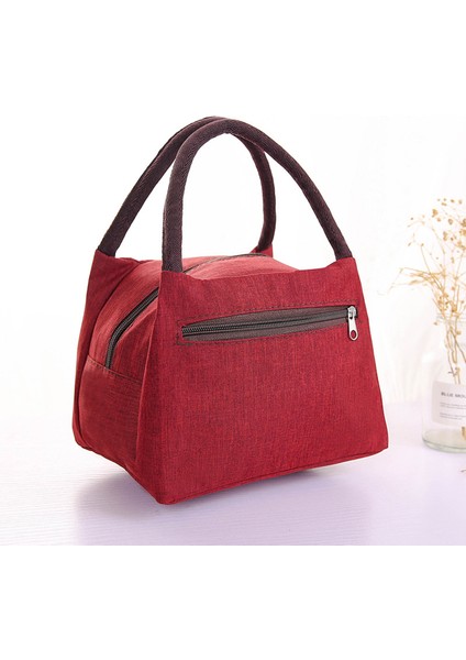 Kırmızı Stil Öğle Yemeği Çantası Kadın Erkek Soğutucu Çanta Termal Depolama Buz Paketi Tote Öğrenciler Bento Yetişkin Gıda Çanta Taşınabilir Yemek Kabı Çalışma (Yurt Dışından)