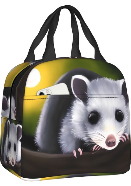No.1 Stili 22X20X13CM Opossum Ay Işığında Yalıtımlı Öğle Yemeği Çantaları Kadınlar Için Hayvan Pet Taşınabilir Soğutucu Termal Bento Kutusu Çalışma Okul Seyahat (Yurt Dışından)
