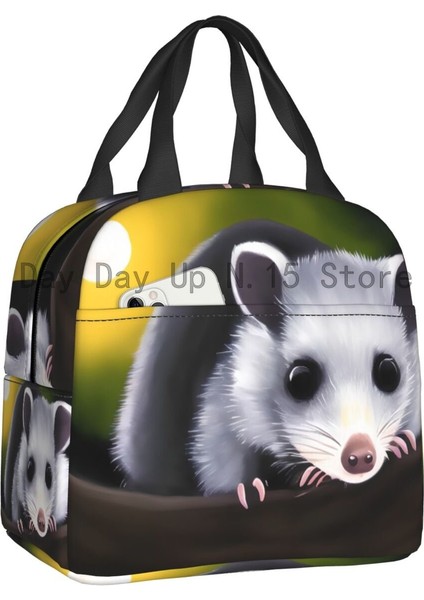 No.1 Stili 22X20X13CM Opossum Ay Işığında Yalıtımlı Öğle Yemeği Çantaları Kadınlar Için Hayvan Pet Taşınabilir Soğutucu Termal Bento Kutusu Çalışma Okul Seyahat (Yurt Dışından) fiyatları