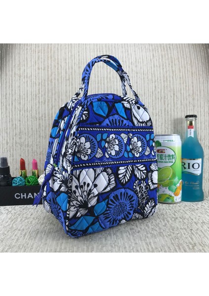 C17 Tarzı Vb Kapitone Pamuklu Öğle Yemeği Demeti Yalıtımlı Öğle Yemeği Kutusu Çantası Tote Çuval (Yurt Dışından)