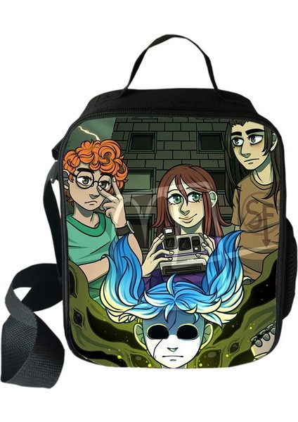 No.5 Tarzı Harajuku Yenilik Serin Komik Sally Yüz 3D Baskılı Crossbody Çanta Yemek Kabı Okul Gıda Öğle Yemeği Çantası Buz Torbaları (Yurt Dışından)