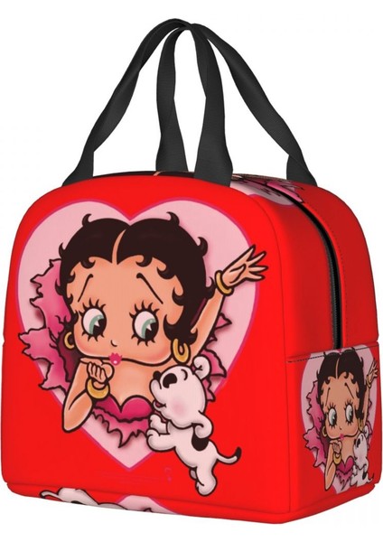 No.4 Stili 22X20X13CM Aşk Boop Bettys Yalıtımlı Öğle Yemeği Çantası Kamp Seyahat Için Su Geçirmez Termal Soğutucu Yemek Kabı Kadınlar Için Okul Gıda Saklama Çantası (Yurt Dışından)