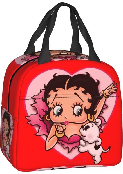 No.4 Stili 22X20X13CM Aşk Boop Bettys Yalıtımlı Öğle Yemeği Çantası Kamp Seyahat Için Su Geçirmez Termal Soğutucu Yemek Kabı Kadınlar Için Okul Gıda Saklama Çantası (Yurt Dışından)