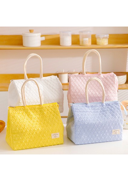 Mavi Stil Moda Kadın Taşınabilir Yemek Kabı Çantası Ool Isı Yalıtımı Bento Yemek Soğutucu Çantalar Gıda Saklama Kabı Kılıfı (Yurt Dışından) fiyatları