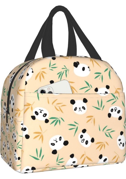 No.9 Stili 22X20X13CM Sevimli Panda Yalıtımlı Öğle Yemeği Çantası Kadınlar Için Taşınabilir Yeniden Kullanılabilir Termal Soğutucu Yemek Kabı Tote Ofis Seyahat Gıda Saklama Torbaları (Yurt Dışından)