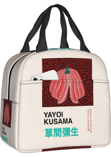 No.9 Stili 22X20X13CM Yayoi Kusama Balkabağı Sonsuza Yalıtımlı Öğle Yemeği Çantası Kamp Seyahat Için Soyut Sanat Taşınabilir Soğutucu Termal Yemek Kabı Kadın Çocuklar (Yurt Dışından)