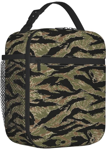 No.5 Tarzı 26X21X11CM Camo Yalıtımlı Öğle Yemeği Çantası Kadınlar Için Su Geçirmez Askeri Kamuflaj Soğutucu Termal Öğle Yemeği Çantası Plaj Kamp Seyahat (Yurt Dışından)