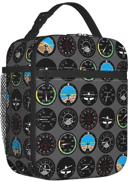 No.20 Tarzı Havacılık Uçak Uçuş Aletleri Yalıtımlı Öğle Yemeği Çantası Sızdırmaz Uçak Pilot Aviator Uçak Soğutucu Termal Öğle Yemeği Kutusu Ofis (Yurt Dışından)