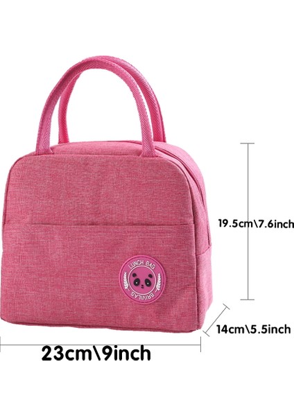 Pembe Tarzı Beyaz Baskı Öğle Yemeği Çantaları Okul Soğutucu Akşam Yemeği Çantası Tuval Taşınabilir Fermuar Termal Kadınlar Için Yemek Kabı Çantası Gıda Çantası Çanta (Yurt Dışından) modelleri