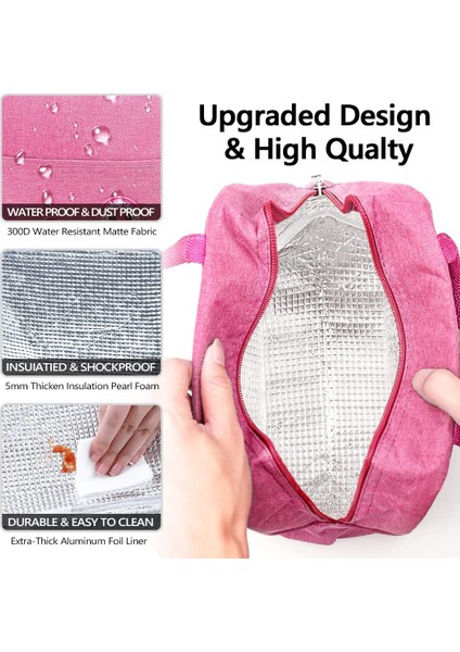 Pembe Tarzı Beyaz Baskı Öğle Yemeği Çantaları Okul Soğutucu Akşam Yemeği Çantası Tuval Taşınabilir Fermuar Termal Kadınlar Için Yemek Kabı Çantası Gıda Çantası Çanta (Yurt Dışından) fırsatları