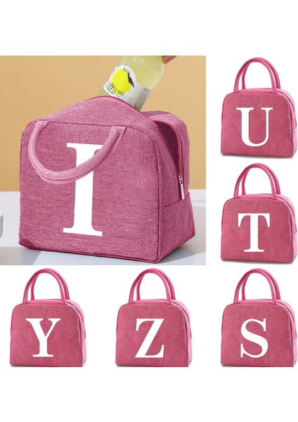 Pembe Tarzı Beyaz Baskı Öğle Yemeği Çantaları Okul Soğutucu Akşam Yemeği Çantası Tuval Taşınabilir Fermuar Termal Kadınlar Için Yemek Kabı Çantası Gıda Çantası Çanta (Yurt Dışından) indirimleri