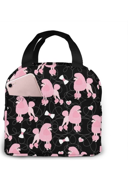 No.16 Stili Pembe Kaniş ve Yaylar Taşınabilir Yalıtımlı Öğle Yemeği Çantası Kadın Erkek Soğutucu Tote Kutusu Seyahat Çalışması Için (Yurt Dışından) modelleri