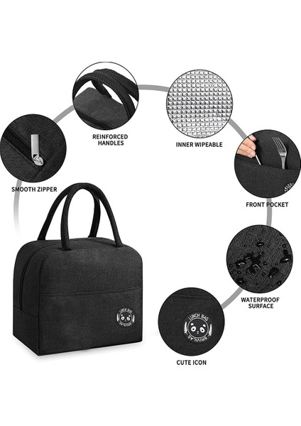 4TEETH003 Tarzı Taşınabilir Öğle Yemeği Çantaları Ofis Öğrencileri Için Taze Soğutucu Kese Uygun Yemek Kabı Tote Çiftler Diş Baskı Gıda Konteyner Çanta (Yurt Dışından) fırsatları