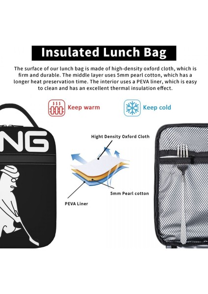 No.5 Tarzı 26X21X11CM Golf Logosu Yeniden Kullanılabilir Öğle Yemeği Kutuları Kadınlar Için Su Geçirmez Termal Soğutucu Gıda Yalıtımlı Öğle Yemeği Çantası Ofis Çalışması (Yurt Dışından) indirimleri