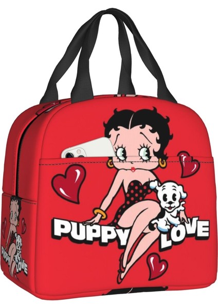 No.6 Stili 22X20X13CM Boop Bettys Aşk Köpek Yalıtımlı Öğle Yemeği Çantası Kadın Çocuklar Için Yeniden Kullanılabilir Soğutucu Gıda Termal Yemek Kabı Ofis Iş Seyahati Için (Yurt Dışından)