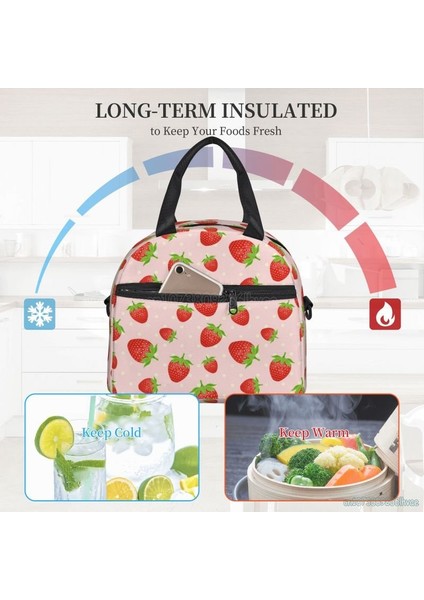 No.7 Tarzı Sevimli Çilek Çiçek Yalıtımlı Öğle Yemeği Çantası Yeniden Kullanılabilir Termal Öğle Yemeği Kutusu Bento Bez Çantalar Iş Okul Seyahat Soğutucu Için (Yurt Dışından) indirimleri