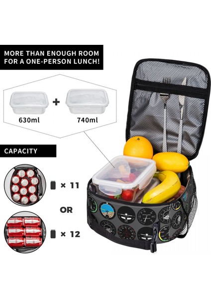 No.7 Tarzı Havacılık Uçak Uçuş Aletleri Yalıtımlı Öğle Yemeği Çantası Sızdırmaz Uçak Pilot Aviator Uçak Soğutucu Termal Öğle Yemeği Kutusu Ofis (Yurt Dışından) fırsatları