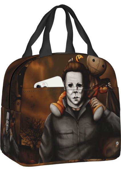 No.10 Stili 22X20X13CM Cadılar Bayramı H Film Taşınabilir Yemek Kabı Kadın Sızdırmaz Soğutucu Termal Gıda Yalıtımlı Öğle Yemeği Çantası Ofis Çalışması (Yurt Dışından)