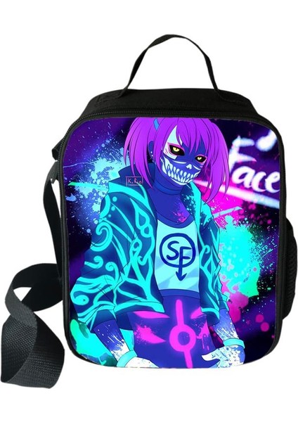 No.19 Tarzı Harajuku Yenilik Serin Komik Sally Yüz 3D Baskılı Crossbody Çanta Yemek Kabı Okul Gıda Öğle Yemeği Çantası Buz Torbaları (Yurt Dışından) modelleri