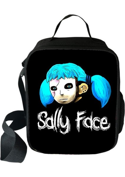 No.19 Tarzı Harajuku Yenilik Serin Komik Sally Yüz 3D Baskılı Crossbody Çanta Yemek Kabı Okul Gıda Öğle Yemeği Çantası Buz Torbaları (Yurt Dışından) fırsatları