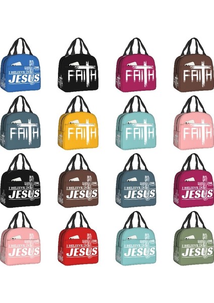 No.9 Stili 22X20X13CM Isa Mesih'e Inanıyorum Öğle Yemeği Çantası Termal Soğutucu Yalıtımlı Bento Kutusu Çocuk Kadınlar Için Çalışma Okulu Tote Çanta (Yurt Dışından) fiyatları