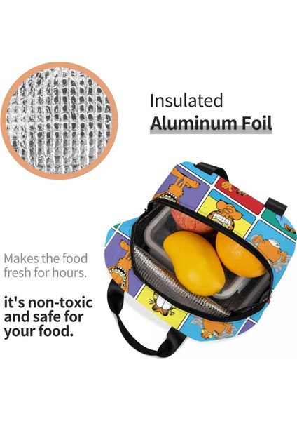 No.10 Stili 22X20X10CM Sevimli Karikatür Kedi Yalıtımlı Öğle Yemeği Çantası Kadınlar Için Sızdırmaz Termal Soğutucu Yemek Kabı Plaj Kamp Seyahat Tote Çanta (Yurt Dışından) indirimleri