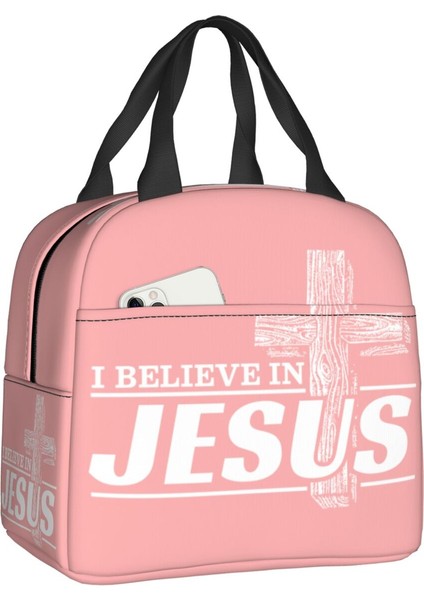 No.17 Tarzı 22X20X13CM Isa Mesih'e Inanıyorum Öğle Yemeği Çantası Termal Soğutucu Yalıtımlı Bento Kutusu Çocuk Kadınlar Için Çalışma Okulu Tote Çanta (Yurt Dışından)