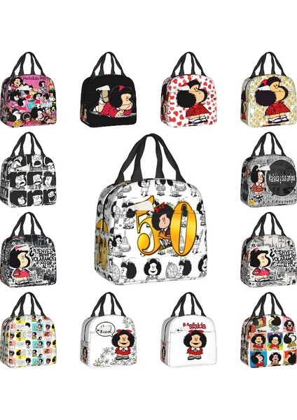 No.5 Tarzı 22X20X13CM Aşk Mafalda Kawaii Termal Yalıtımlı Öğle Yemeği Çantaları Kadın Karikatür Taşınabilir Yemek Çantası Okul Için Çok Fonksiyonlu Yiyecek Kutusu (Yurt Dışından)