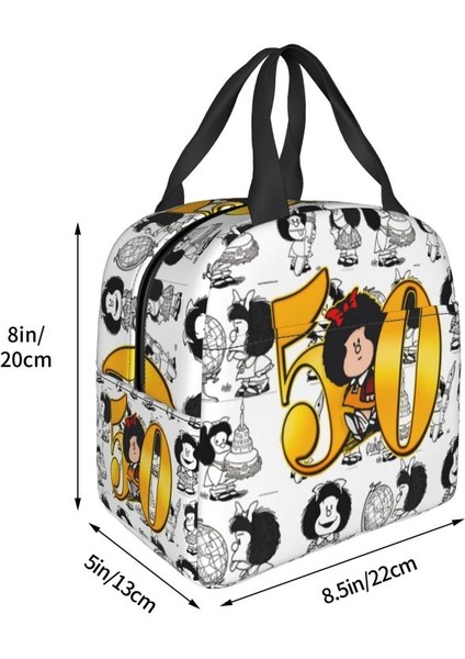 No.5 Tarzı 22X20X13CM Aşk Mafalda Kawaii Termal Yalıtımlı Öğle Yemeği Çantaları Kadın Karikatür Taşınabilir Yemek Çantası Okul Için Çok Fonksiyonlu Yiyecek Kutusu (Yurt Dışından)