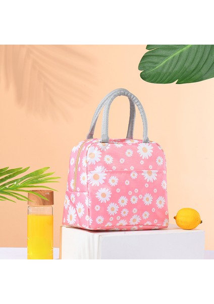 Siyah Stil Moda Papatya Baskı Taşınabilir Yemek Kabı Çantası Çok Fonksiyonlu Isı Yalıtımı Açık Soğuk Hava Deposu Buz Torbası Yemek Kabı Kadınlar Için (Yurt Dışından) fiyatları