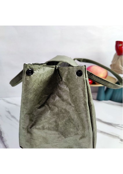 Yeşil Tarzı Dupont Kağıt Öğle Yemeği Çantası Tote Çanta Yalıtım Soğutmalı Taşınabilir Su Geçirmez Saklama Çantası Okul Açık Öğle Yemeği Kutusu (Yurt Dışından) fırsatları