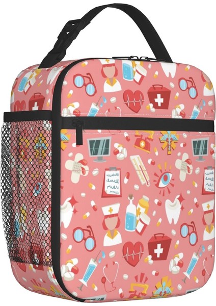 No.15 Tarzı 26X21X11CM Komik Hemşire Yalıtımlı Öğle Yemeği Çantası Açık Hemşirelik Sızdırmaz Termal Soğutucu Bento Kutusu Kadın Çocuklar Için (Yurt Dışından)