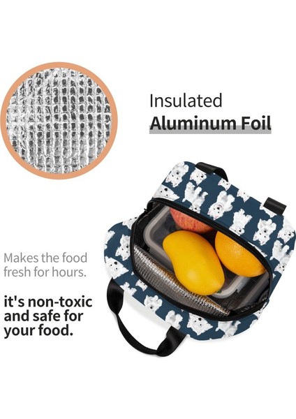 No.1 Stili 22X20X13CM West Highland Beyaz Terrier Köpek Termal Yalıtımlı Öğle Yemeği Çantası Sevimli Westie Yavrusu Yeniden Kullanılabilir Yemek Çantası Okul Yiyecek Kutusu (Yurt Dışından) indirimleri