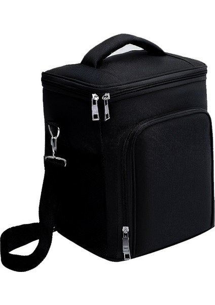 Siyah Stil Büyük Kapasiteli Gıda Termal Öğle Yemeği Çantası Kadın Çocuklar Için Paketlenmiş Bento Yalıtımlı Soğutucu Çanta Taşınabilir Ah Crossbody Çanta (Yurt Dışından)