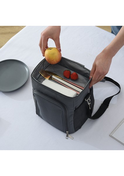 Siyah Stil Büyük Kapasiteli Gıda Termal Öğle Yemeği Çantası Kadın Çocuklar Için Paketlenmiş Bento Yalıtımlı Soğutucu Çanta Taşınabilir Ah Crossbody Çanta (Yurt Dışından) fiyatları