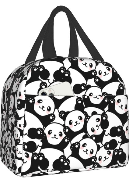 No.2 Tarzı 22X20X13CM Sevimli Panda Yalıtımlı Öğle Yemeği Çantası Kadınlar Için Taşınabilir Yeniden Kullanılabilir Termal Soğutucu Yemek Kabı Tote Ofis Seyahat Gıda Saklama Torbaları (Yurt Dışından)