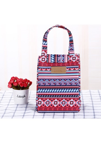 No.12 Tarzı Moda Öğle Yemeği Çantası Yalıtımlı Termal Renkli Kahvaltı Kutusu Çanta Kadın Taşınabilir El Paketi Seyahat Ürünleri Öğle Yemeği Çantası (Yurt Dışından)