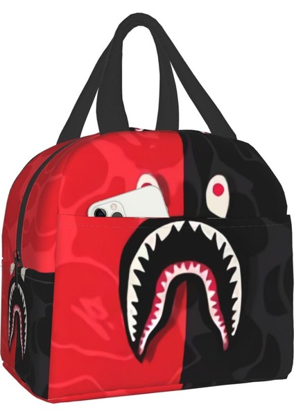 No.15 Tarzı 22X20X13CM Özel Köpekbalığı Dişleri Kamuflaj Öğle Yemeği Çantası Erkek Kadın Sıcak Soğutucu Yalıtımlı Öğle Yemeği Kutuları Yetişkin Ofis Için (Yurt Dışından)