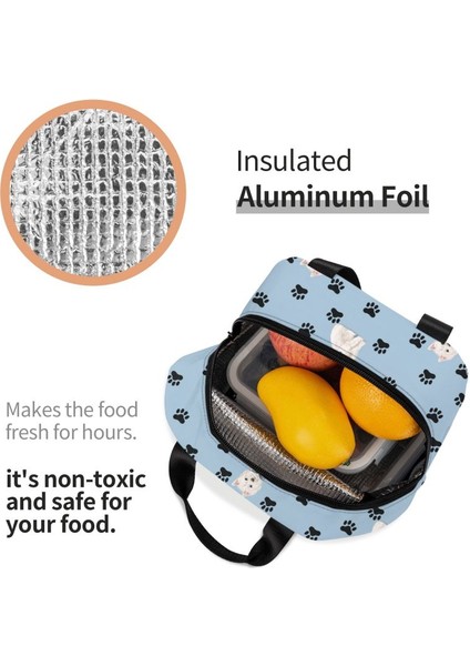 No.4 Stili 22X20X13CM West Highland Beyaz Terrier Pençe Baskı Desen Yalıtımlı Yemek Çantası Westie Köpek Termal Soğutucu Gıda Yemek Kabı Çocuklar Okul (Yurt Dışından) indirimleri