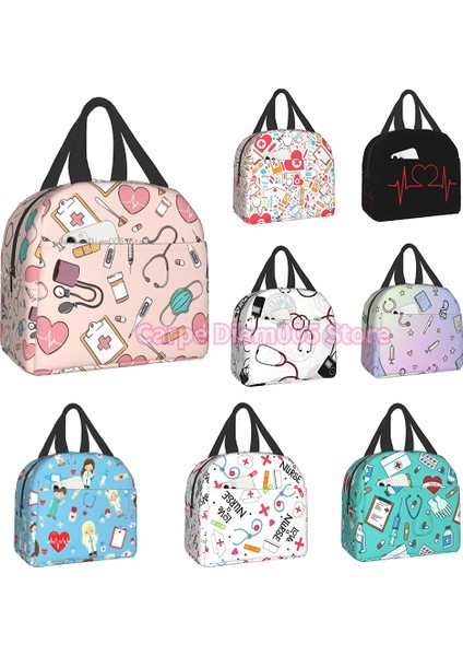 No.9 Stili Komik Hemşire Yalıtımlı Öğle Yemeği Çantası Okul Ofis Için Hemşirelik Taşınabilir Termal Soğutucu Yemek Kabı Kadın Erkek (Yurt Dışından) fiyatları