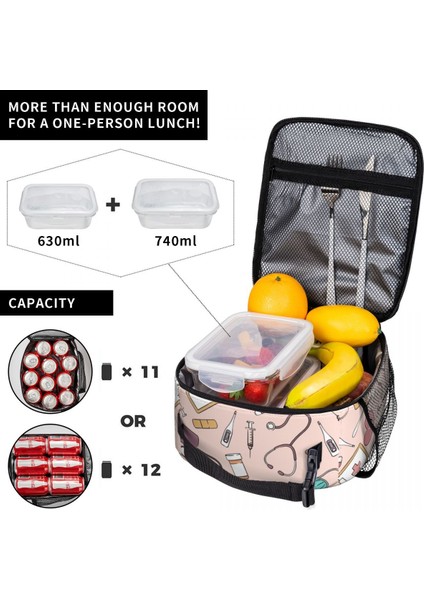 No.18 Stili 26X21X11CM Komik Hemşire Yalıtımlı Öğle Yemeği Çantası Açık Hemşirelik Sızdırmaz Termal Soğutucu Bento Kutusu Kadın Çocuklar Için (Yurt Dışından) fırsatları