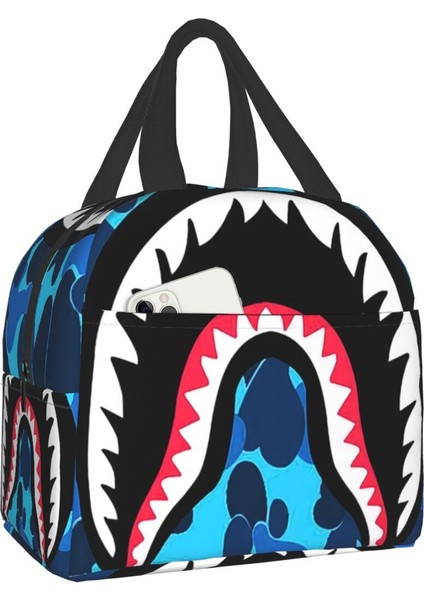 No.8 Tarzı 22X20X13CM Özel Köpekbalığı Dişleri Kamuflaj Öğle Yemeği Çantası Erkek Kadın Sıcak Soğutucu Yalıtımlı Öğle Yemeği Kutuları Yetişkin Ofis Için (Yurt Dışından) fiyatları